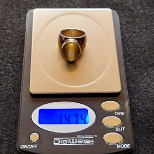 Cat's eye gemstone 925 ring